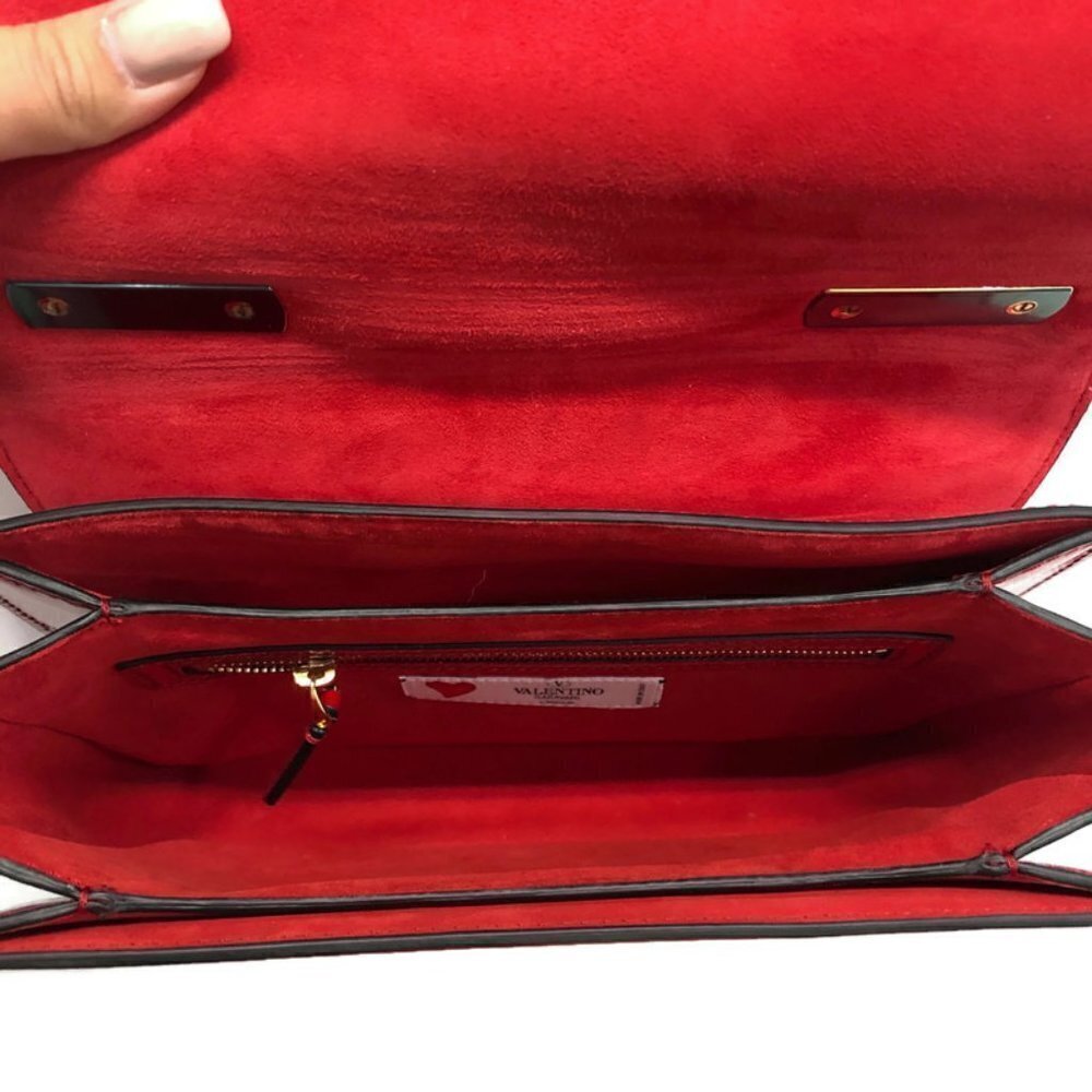 Valentino Red Rockstud L'Amour Shoulder Bag - Picture 3 of 6